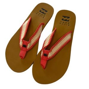 Billabong Flip Flop Baja Sandals Soft Blush New With Sample Tag Women’s Size 6
